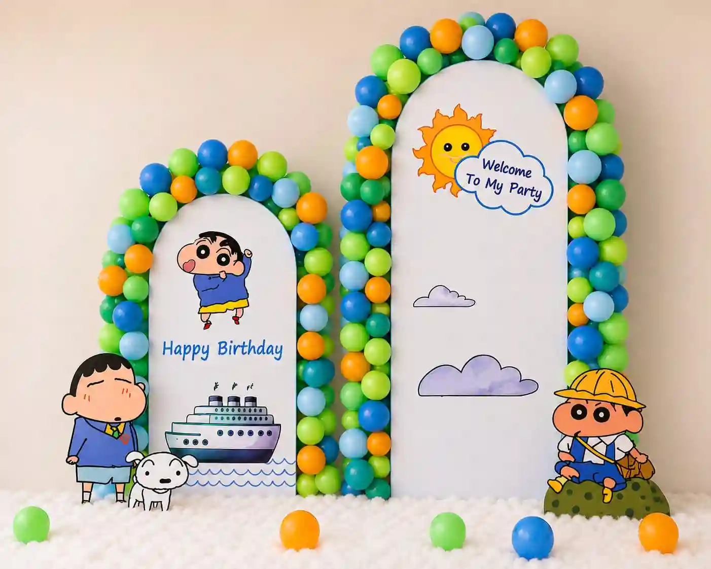 Kids Shinchan Theme Birthday Balloon